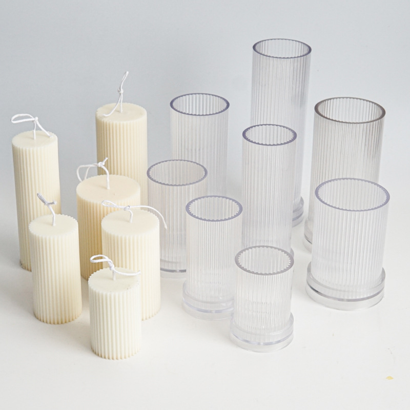 Candle Making Kits - Nowy DIY prążkowany okrągły drobny ząb