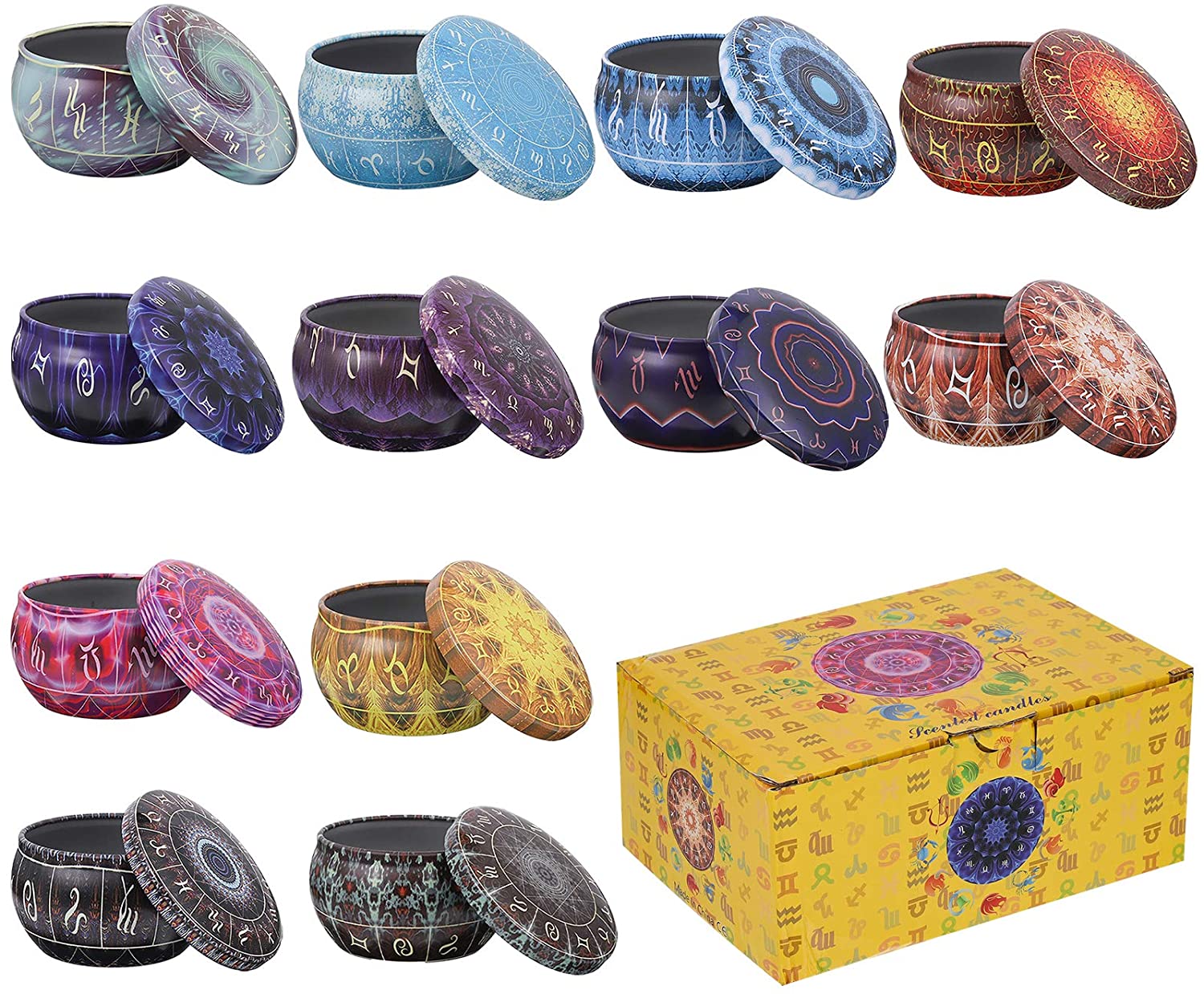 Candle Making Jars With Lids - 12 sztuk puszek na świece Okrągłe