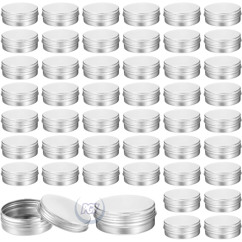 Tin Container Lid - 30 szt. Okrągłych puszek z zakrętką,