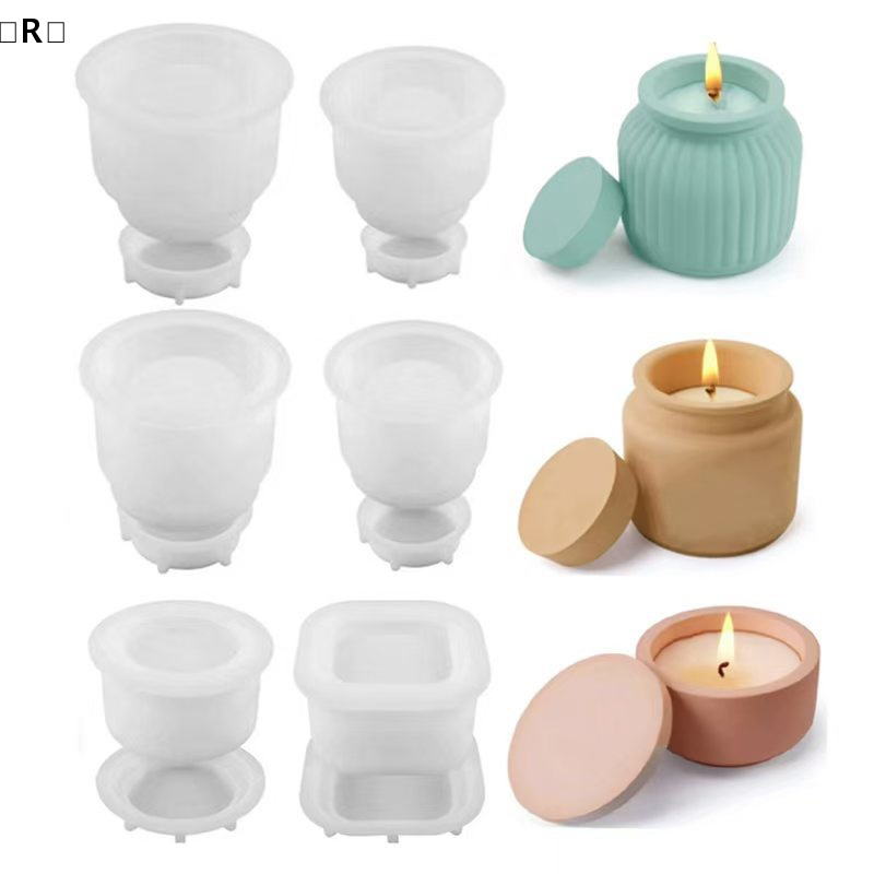 〔R〕1 zestaw silikonowych form  – Candle Making Jars With Lids recenzja i cena