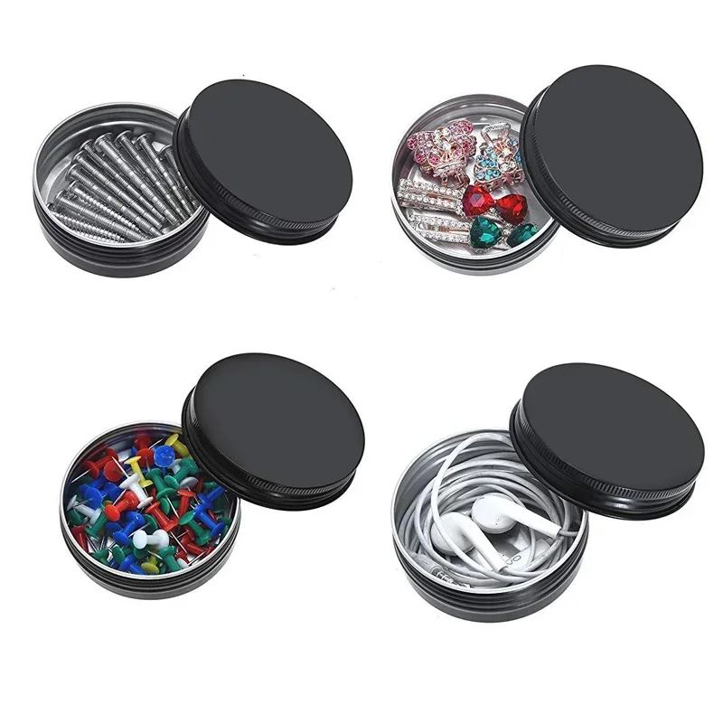 50 sztuk czarnych pustych słoi – Tin Container Lid recenzja i cena