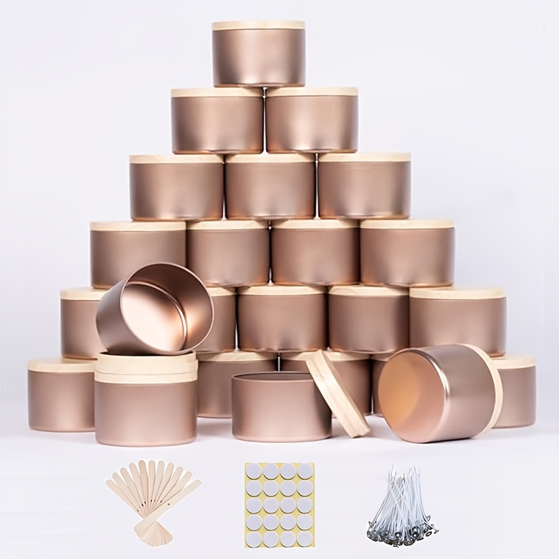 45 sztuk różowozłotych metalow – Candle Making Jars With Lids recenzja i cena