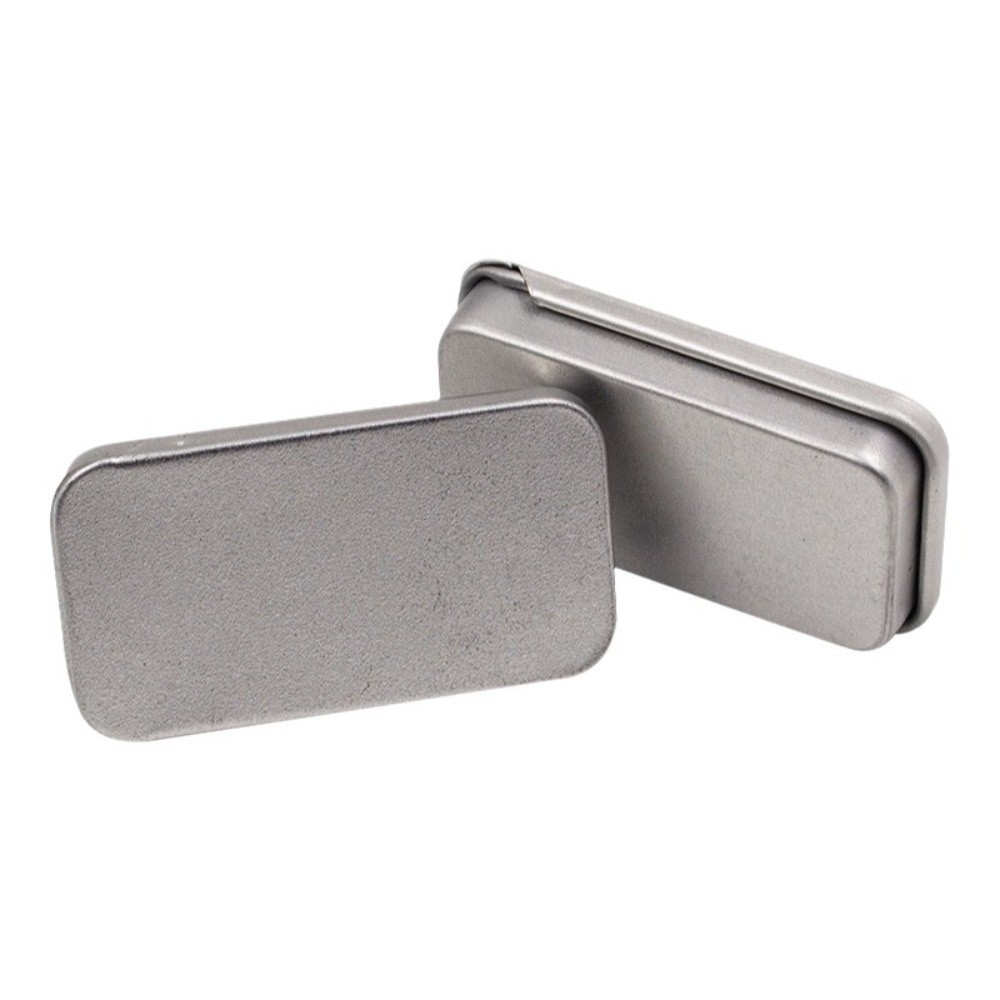 Metalowa prostokątna puszka z  – Tin Container Lid recenzja i cena